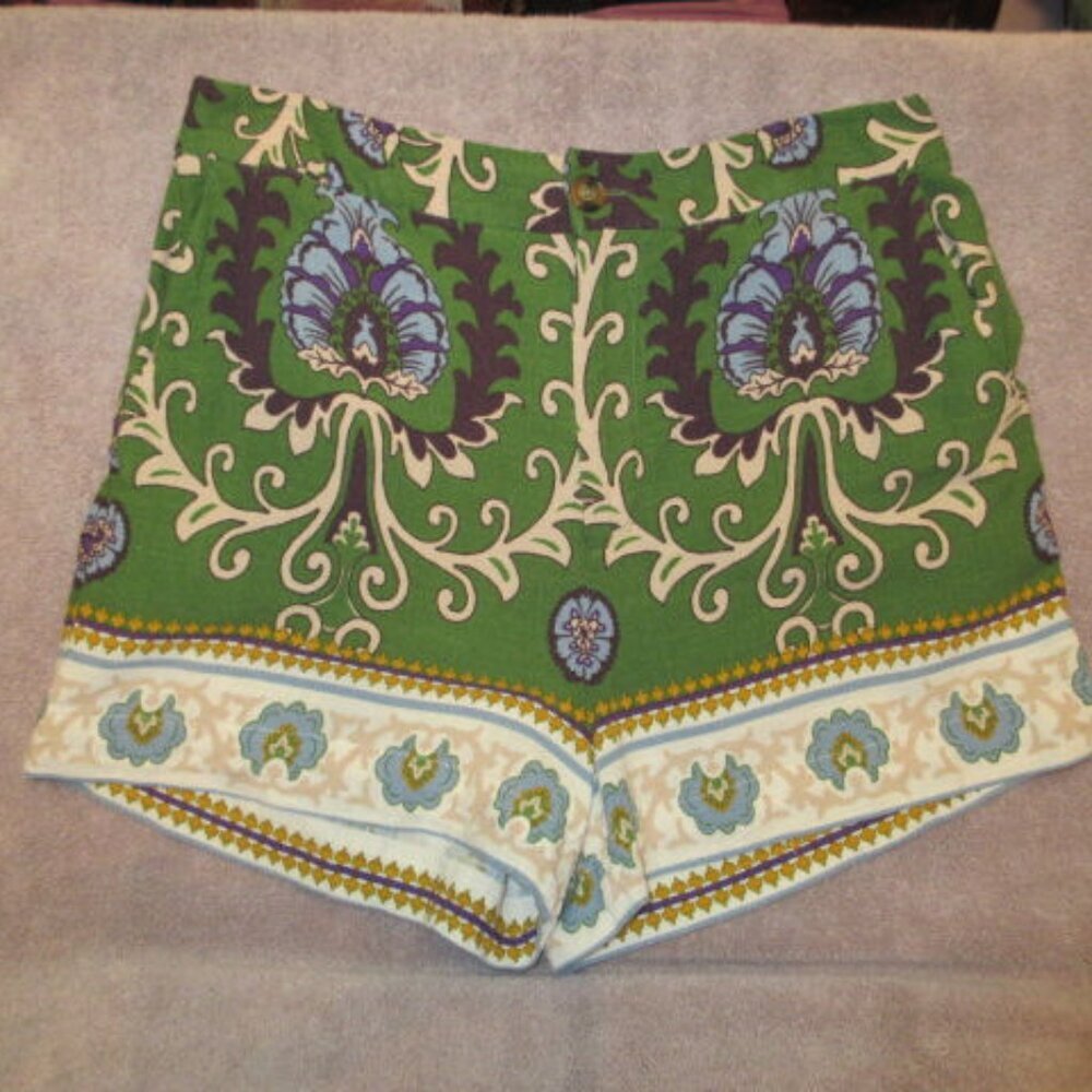 Sanctuary Linen Blend Shorts Size XL Pockets Paisley Hippie Boho Gypsy Granola - Picture 1 of 7